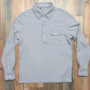 Criquet Gray Long Sleeve Player’s Shirt Medium EUC